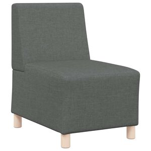 vidaXL Canap&eacute; modulaire sans accoudoirs Gris fonc&eacute; 55 cm Tissu