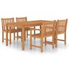 vidaXL Ensemble de salle &agrave; manger de jardin 5 pi&egrave;ces 180 x 90 cm en bois de teck massif