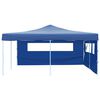 vidaXL Belv&eacute;d&egrave;re pliable avec 2 parois 5x5 m Bleu