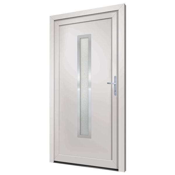 vidaXL Porte d'entr&eacute;e Blanc 98x208 cm PVC