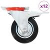 vidaXL 12 pcs Roulettes pivotantes 100 mm