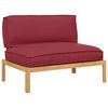 vidaXL Ensemble de Canap&eacute;s avec coussin Uni Bordeaux 120 x 80 x 69 cm