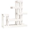 vidaXL Support &agrave; plantes Blanc 92x25x97 cm Bois massif de pin