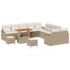 vidaXL Ensemble de canap&eacute; de jardin 13 pcs Beige Poly rotin
