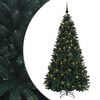 vidaXL Sapin de No&euml;l artificiel vert fonc&eacute; avec boules 180 cm 300 LED