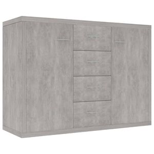 vidaXL Buffet Gris b&eacute;ton 88x30x65 cm Bois d'ing&eacute;nierie