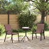 vidaXL Ensemble bistro de jardin 3 pcs Marron Acier