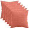 vidaXL Housse de coussin 6 pcs HEERLEN Rouge orange 45 x 45 cm