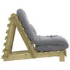 vidaXL Canapé-lit futon avec matelas 60x206x11 cm bois de pin imprégné