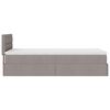 vidaXL Cadre de lit ottoman avec matelas taupe 80x200 cm tissu