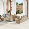 vidaXL Ensemble de canap&eacute; de jardin 9 pcs Beige et Gris clair