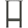 vidaXL Pieds de table basse Anthracite 2 pi&egrave;ces 28 x (42-43) cm Acier