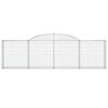 vidaXL Paniers à gabions arqués 2 pcs 300x30x80/100 cm fer galvanisé