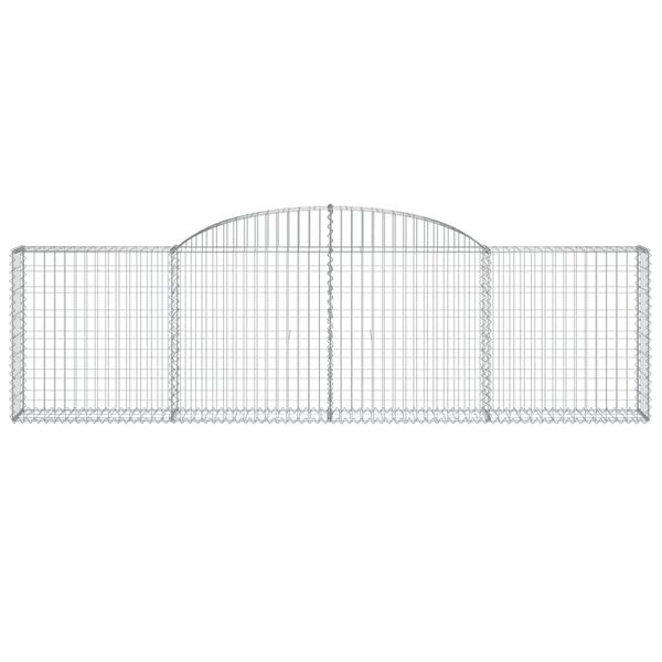 vidaXL Paniers à gabions arqués 2 pcs 300x30x80/100 cm fer galvanisé
