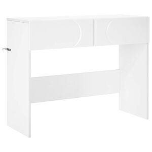 vidaXL Table console Blanc 96,5 x 38 x 75 cm Bois d'ing&eacute;nierie