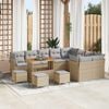 vidaXL Ensemble de canapé de jardin 13 pcs beige et gris clair