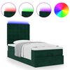 vidaXL Cadre de lit ottoman avec matelas vert fonc&eacute; 100x200 cm velours