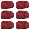 vidaXL Couvertures &agrave; jeter 6 pcs Rouge Bordeaux 200 x 150 cm Toison