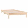 vidaXL Cadre de lit &agrave; LED sans matelas 90x200 cm bois massif
