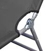 vidaXL Chaise longue pliable avec dossier r&eacute;glable Gris