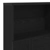 vidaXL Cabinet de T&ecirc;te de Lit Ch&ecirc;ne noir 160 x 19 x 103,5 cm