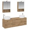 vidaXL Ensemble de mobilier de salle de bain 5 pc Ch&ecirc;ne artisanal