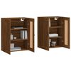 vidaXL Armoires murales 2 pcs ch&ecirc;ne marron bois d'ing&eacute;nierie