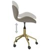vidaXL Chaise pivotante de bureau Gris clair Velours
