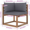 vidaXL Salon palette de jardin 7 pcs et coussins Bois de pin impr&eacute;gn&eacute;
