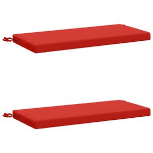 vidaXL Coussins de banc 2 pi&egrave;ces SOEST 2 pc 100 % polyester Rouge