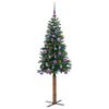 vidaXL Sapin de No&euml;l mince Vert 150 cm PVC et bois de pin massif
