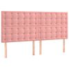 vidaXL Cadre de lit sans matelas rose 160x200 cm velours