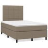 vidaXL Sommier &agrave; lattes de lit avec matelas taupe 120x190 cm tissu