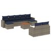 vidaXL Ensemble de canap&eacute; de jardin 10 pcs avec coussins gris r&eacute;sine tress&eacute;e