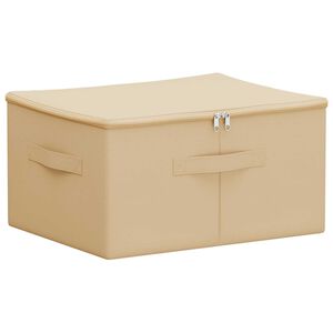 vidaXL Bo&icirc;te de rangement Tissu intiss&eacute; 43 x 34 x 23 cm 33,6 L Cr&egrave;me