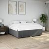vidaXL Cadre de lit sans matelas gris fonc&eacute; 200x200 cm tissu