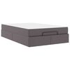 vidaXL Cadre de lit avec matelas avec matelas 2 pcs Gris PVC