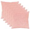 vidaXL Housse de coussin 6 pc HEERLEN Rose 80 x 80 cm