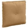vidaXL Coussin de Dos Marron 50 x 45 cm Tissu en velours c&ocirc;tel&eacute;