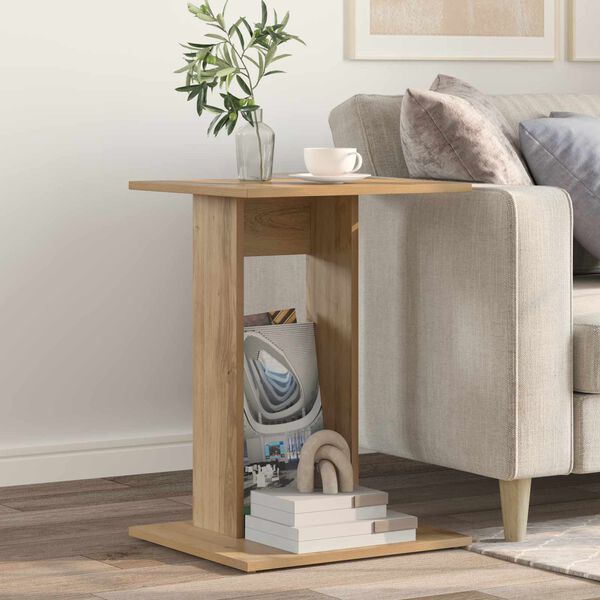 vidaXL Table d'appoint Ch&ecirc;ne artisanal 45 x 40 x 62,5 cm