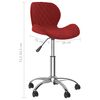 vidaXL Chaises pivotantes &agrave; manger lot de 2 Rouge bordeaux Velours