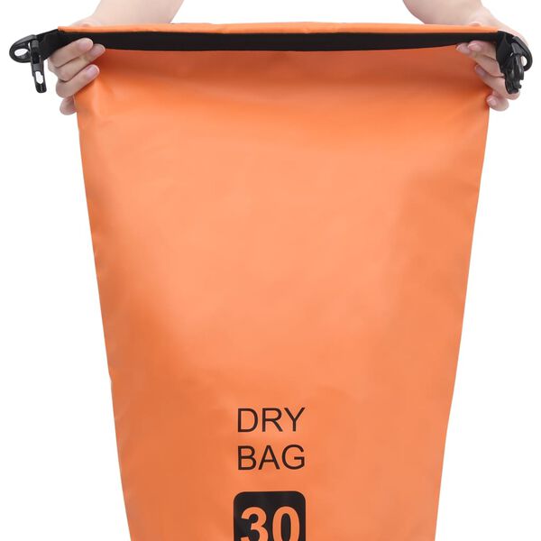 vidaXL Sac sec Orange 30 L PVC