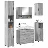 vidaXL Ensemble de mobilier de salle de bain 5 pcs Sonoma gris
