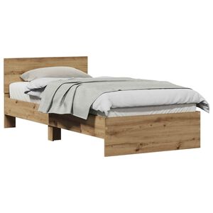 vidaXL Cadre de lit Ch&ecirc;ne artisanal 90 x 200 cm Bois d'ing&eacute;nierie