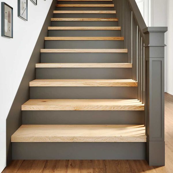 vidaXL Marches d'escalier 20 pcs non trait&eacute; bois de ch&ecirc;ne massif