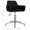 vidaXL Chaise pivotante de bureau Noir Velours