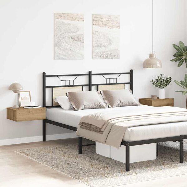 vidaXL Tables de chevet flottantes 2 pcs chêne artisanal 40x32x15 cm