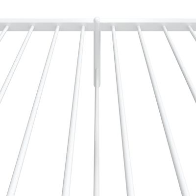 vidaXL Cadre de lit métal sans matelas avec pied de lit blanc 90x190cm