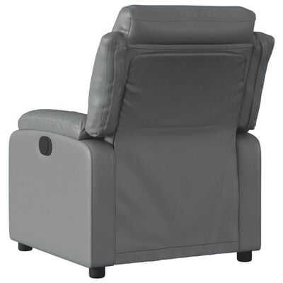 vidaXL Fauteuil inclinable électrique Gris Similicuir