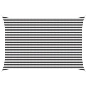 vidaXL Voile d'ombre Anthracite et blanc 4 x 6 m HDPE